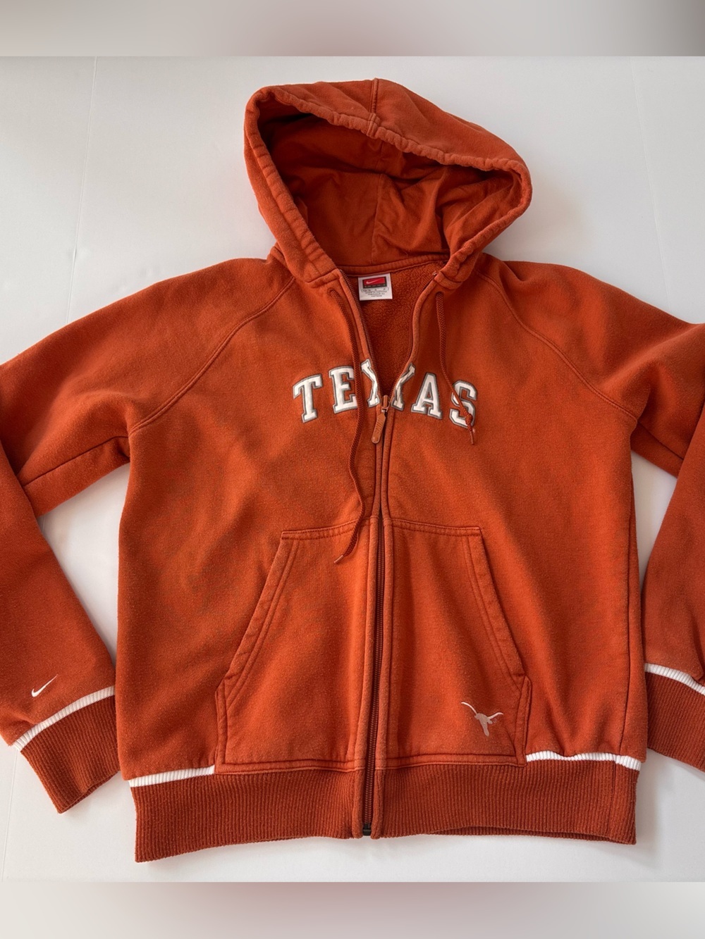 Nike Team Texas Longhorns Full Zip Hoodie | Youth M (8-10) | Burnt Orange
